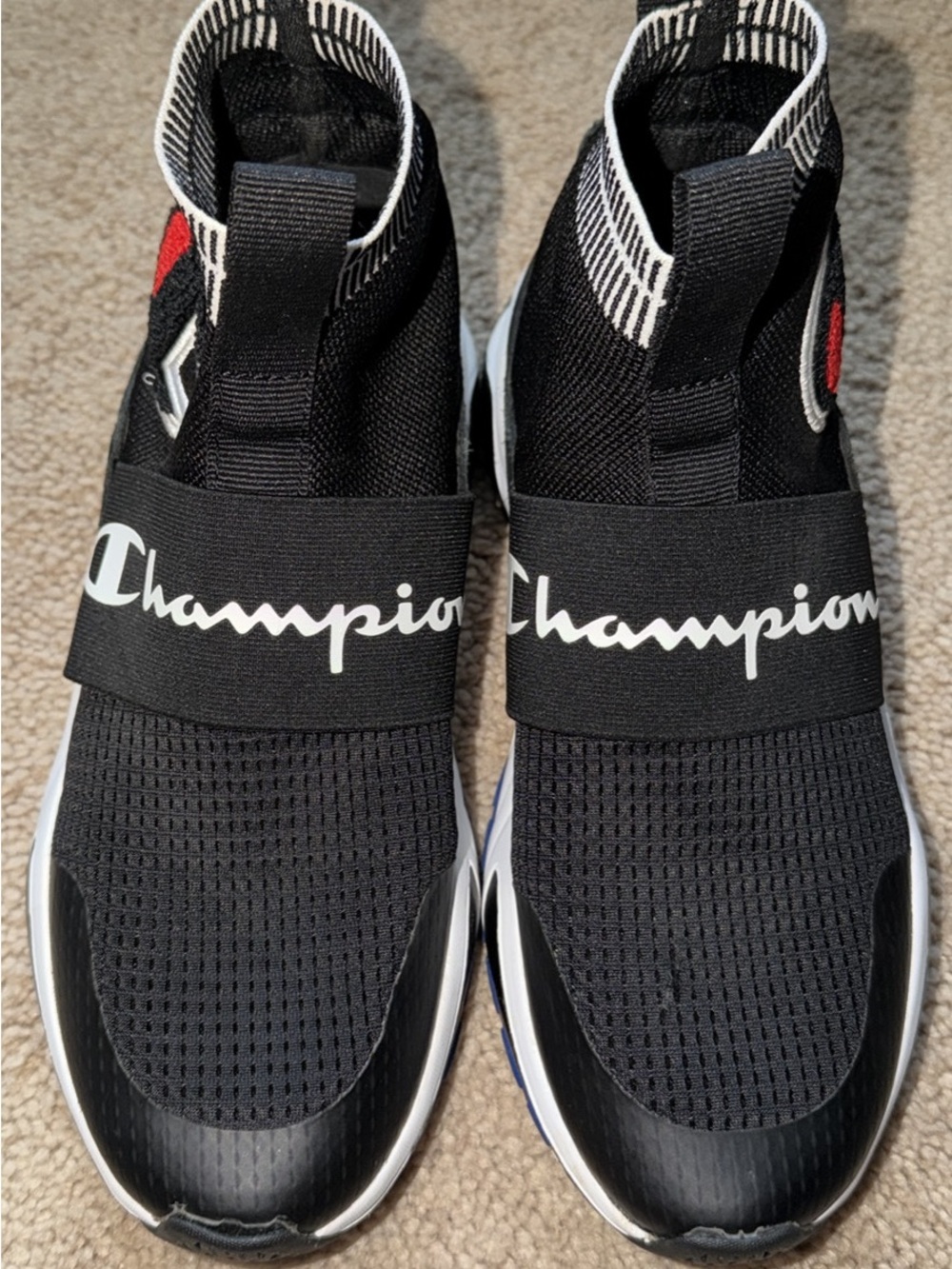 Champion Men's Black Slip-On Athletic Sneakers
